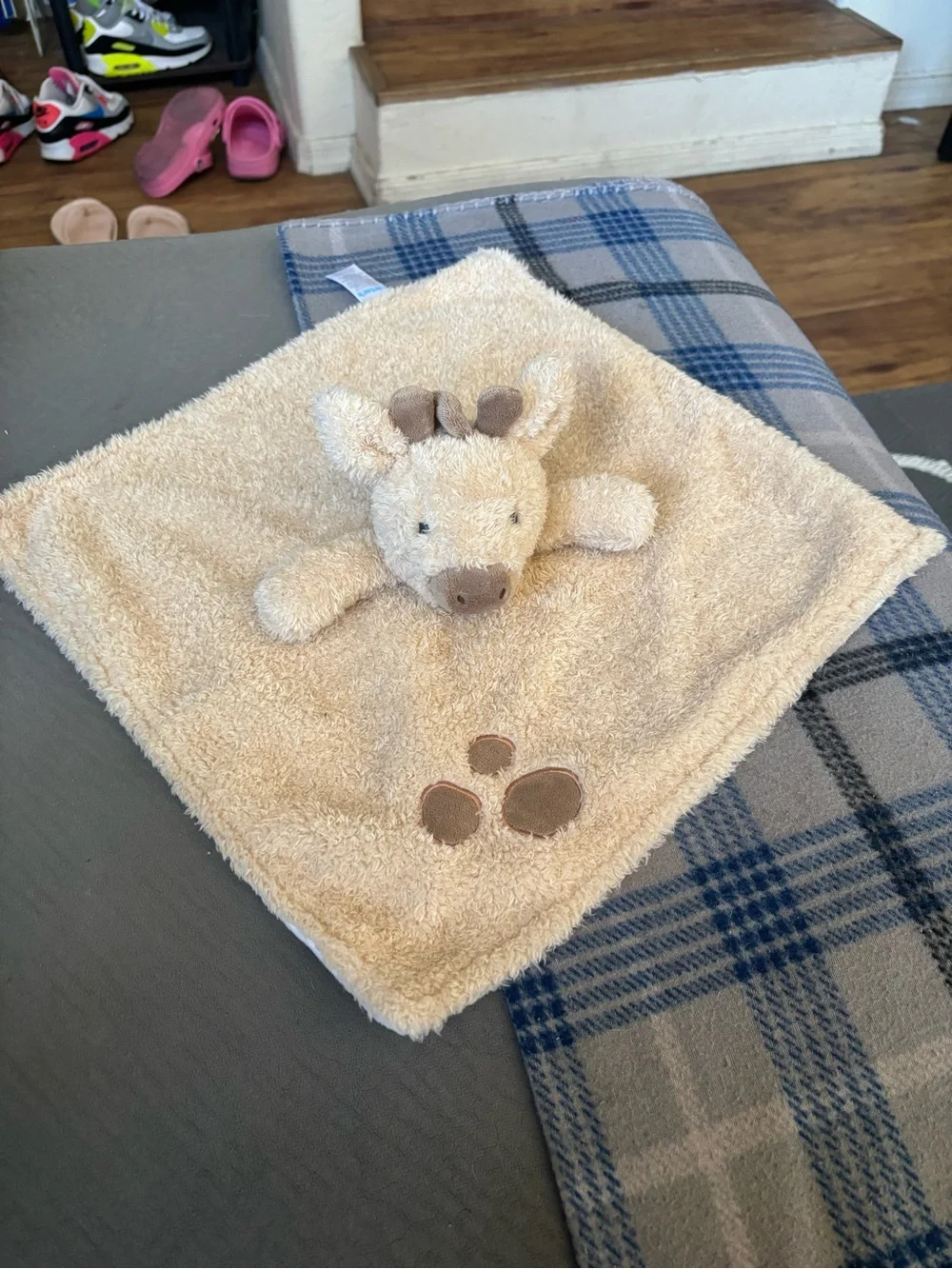 Carter's Cream Plush Giraffe Dog Comfort Lovey